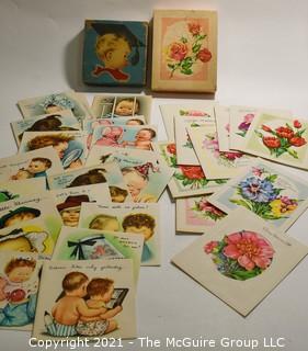 Two (2) Boxes of Unused Vintage Greeting Cards 