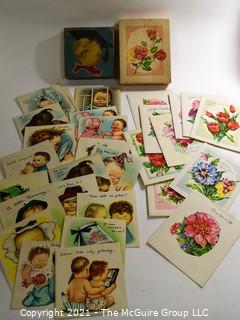 Two (2) Boxes of Unused Vintage Greeting Cards 