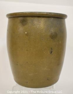 Antique American James (Jas.) Hamilton & Co., Greensboro, PA Salt Glazed Cobalt Decorated Stoneware Canning Crock.  Measures 9" T x 7" D