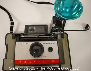 Vintage Polaroid Automatic Camera 104 with Flash Attachment