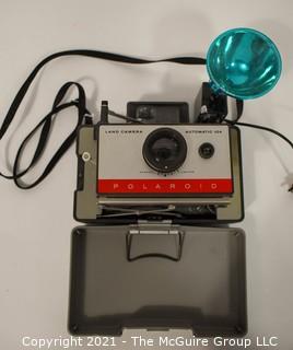 Vintage Polaroid Automatic Camera 104 with Flash Attachment