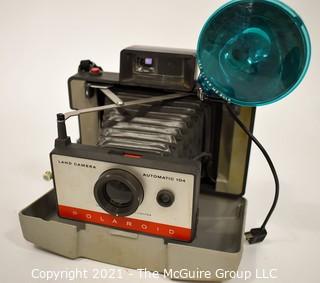 Vintage Polaroid Automatic Camera 104 with Flash Attachment