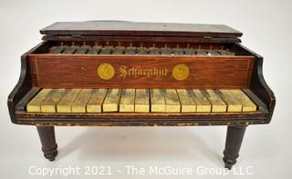 Antique Original Schoenhut Toy Baby Grand Piano 15 Keys