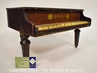 Antique Original Schoenhut Toy Baby Grand Piano 15 Keys