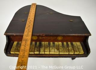 Antique Original Schoenhut Toy Baby Grand Piano 15 Keys