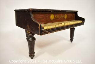 Antique Original Schoenhut Toy Baby Grand Piano 15 Keys