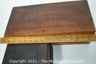 Two (2) Primitive Hand Made Wooden File Boxes.  