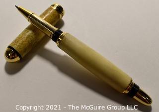 Handcrafted Pen made with Deer Antler in presentation box; German HAUSER bill 707SF refill