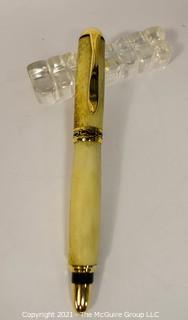 Handcrafted Pen made with Deer Antler in presentation box; German HAUSER bill 707SF refill