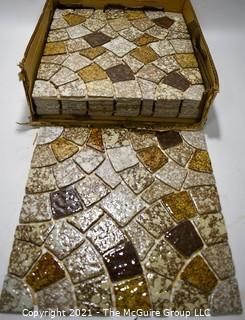 Box of 12 Mosaic Floor Tile Sheets: 13" x 13"  King Roulette Pattern