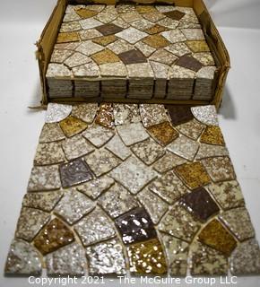 Box of 12 Mosaic Floor Tile Sheets: 13" x 13"  King Roulette Pattern