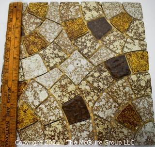 Box of 12 Mosaic Floor Tile Sheets: 13" x 13"  King Roulette Pattern