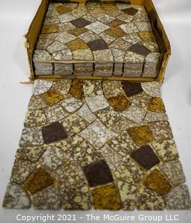 Box of 12 Mosaic Floor Tile Sheets: 13" x 13"  King Roulette Pattern