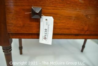 Three (3) Drawer Martha Washington Sewing Stand with Side Project Pockets and Square Wooden Drawer Pulls (TMG re-numbered)   