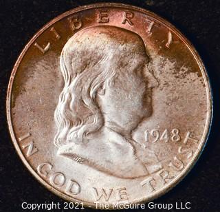 Coin: Silver Franklin Half Dollar: 1948-D 