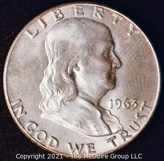 Coin: Silver Franklin Half Dollar: 1963-D