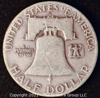 Coin: Silver Franklin Half Dollar: 1949-D