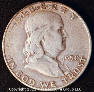 Coin: Silver Franklin Half Dollar: 1950-D