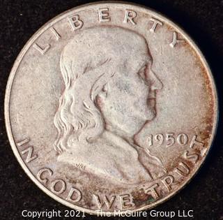 Coin: Silver Franklin Half Dollar: 1950-P