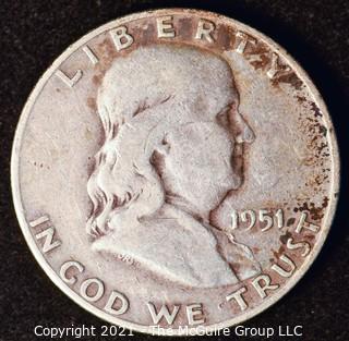 Coin: Silver Franklin Half Dollar: 1951-D