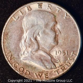 Coin: Silver Franklin Half Dollar: 1951-S