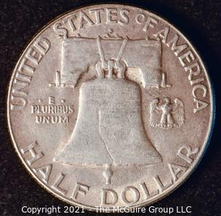 Coin: Silver Franklin Half Dollar: 1951-S