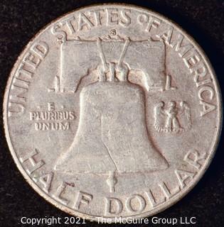 Coin: Silver Franklin Half Dollar: 1953-S  