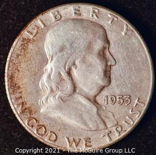 Coin: Silver Franklin Half Dollar: 1953-S  