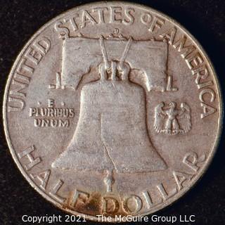 Coin: Silver Franklin Half Dollar: 1953-D 