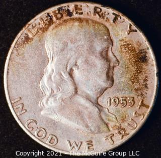 Coin: Silver Franklin Half Dollar: 1953-D 