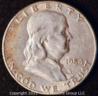 Coin: Silver Franklin Half Dollar: 1954-S  