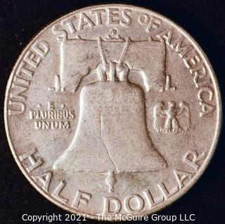 Coin: Silver Franklin Half Dollar: 1957-D 