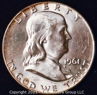 Coin: Silver Franklin Half Dollar: 1961-D