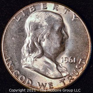 Coin: Silver Franklin Half Dollar: 1961-P  