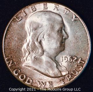 Coin: Silver Franklin Half Dollar: 1962-P  