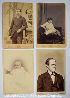 Group of Four (4) Cabinet Card Photographs. 