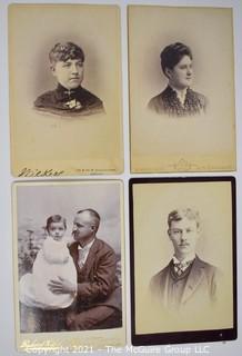 Group of Four (4) Cabinet Card Photographs. 