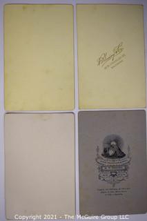 Group of Four (4) Cabinet Card Photographs. 