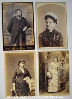 Group of Four (4) Cabinet Card Photographs. 