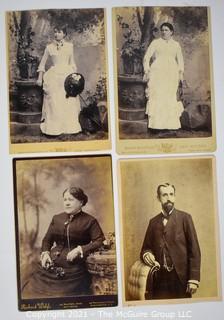 Group of Four (4) Cabinet Card Photographs. 