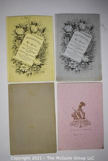 Group of Four (4) Cabinet Card Photographs. 