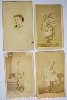 Four (4) Cabinet Cards of Women & Children.