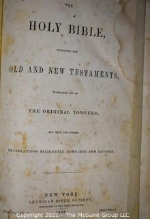 1852 Leather Bound Holy Bible and New Testaments