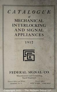 1912 Federal Signal Company Catalogue, Albany NY. Railroad