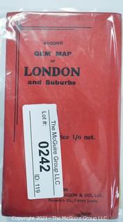 Antique Folding Pocket Map of London. Pre WWII 