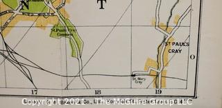 Antique Folding Pocket Map of London. Pre WWII 