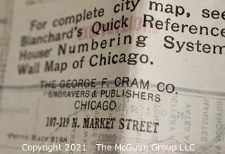 Vintage Blanchard's Folding Pocket Map of Chicago 