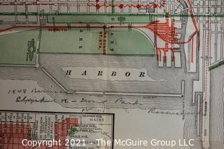 Vintage Blanchard's Folding Pocket Map of Chicago 