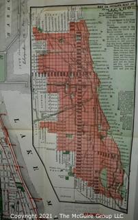 Vintage Blanchard's Folding Pocket Map of Chicago 