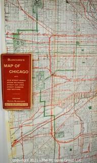 Vintage Blanchard's Folding Pocket Map of Chicago 